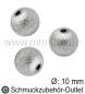 Preview: Stardustperlen, Aluminium, rhodiniert, Ø: 10mm, 20 Stück