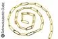Preview: Edelstahl Gliederkette „paper clip“ goldfarben (12x4 mm), Meterware