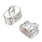 Preview: Endkappen silber groß (H: 13 mm / 15 x 9 mm)