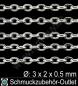Preview: Gliederkette „Ankerkette“, silberfarben, 3x2x0.5 mm, Meterware