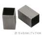 Mobile Preview: Metallperlen Großlochperlen grau-anthrazit matt 13x8 mm (Fädelloch: 7 mm), 1 Stück