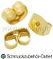 Preview: Ohrring Stopper nickelfrei goldfarben (6 x 3,5 mm, Loch: 0,8 mm), 20 Stück