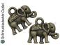 Mobile Preview: Schmuckanhänger Elefant bronzefarben nickelfrei (12 x 13,5 mm), 1 Stück
