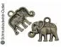 Preview: Schmuckanhänger Elefant bronze nickelfrei (14 x 17 mm), 1 Stück