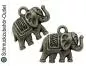Preview: Schmuckanhänger Elefant bronzefarben nickelfrei (16 x 20 mm), 1 Stück