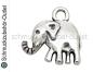 Preview: Schmuckanhänger Elefant silberfarben (13 x 13 mm), 1 Stück