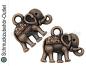 Preview: Schmuckanhänger Elefant kupferfarben nickelfrei (12 x 13,5 mm), 1 Stück