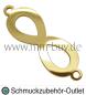 Mobile Preview: Edelstahl Schmuckverbinder, Unendlichkeit-Infinity, goldfarben, 28 x 9 mm, 1 Stück