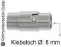 Preview: Magnetverschluss zum Kleben, rhodiniert, Klebeloch Ø: 8 mm, 1 Stück
