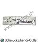 Preview: Schmuckverbinder mit Schrift „One Direction", Farbe: antik silber, 40 x 11 mm, 1 Stück