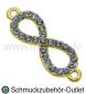 Preview: Schmuckverbinder "Unendlichkeitszeichen", 33x10 mm, Farbe: wählbar, 1 Stück