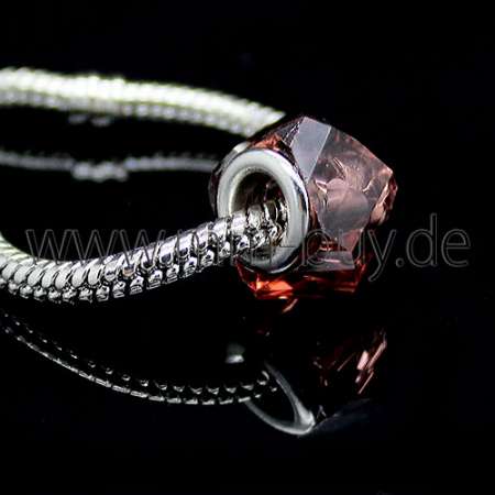 Modulperlen, Aubergine, Ø: 13 x 10 mm, Loch Ø: 4,5 mm, 1 Stück