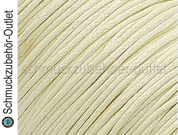 Schmuckband aus Baumwolle, hellgelb, Ø: 1 mm, 1 Meter (Meterware)