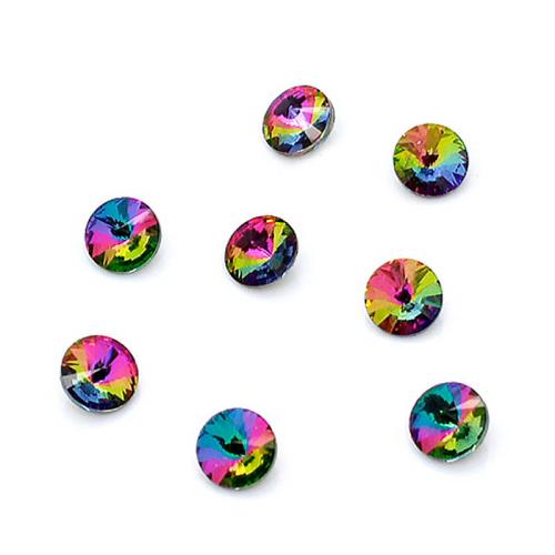 Chatons Glas Regenbogen Doppelkegel (Ø: 6 mm), 10 Stück