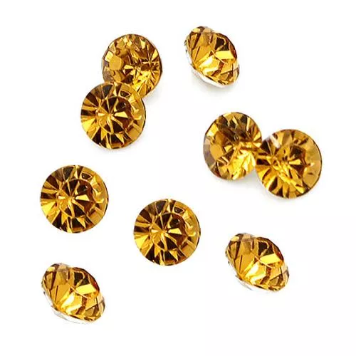 Chatons gelb Kegel Acryl (Ø: 4 mm), 25 Stück
