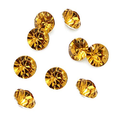 Chatons gelb Kegel Acryl (Ø: 5 mm), 25 Stück