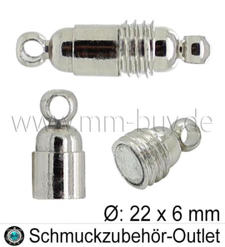 Edelstahl Magnetverschluss, Ø: 22 x 6 mm, 1 Stück