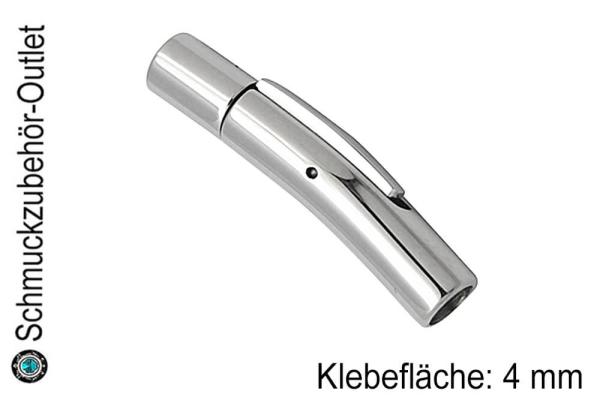 Edelstahl Verschluss Bajonett (28 x 6 mm, Loch: 4 mm), 1 Stück