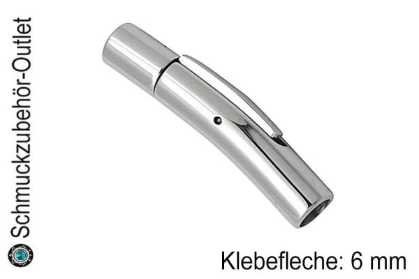 Edelstahl Verschluss Bajonett (28 x 8 mm, Loch: 6 mm), 1 Stück