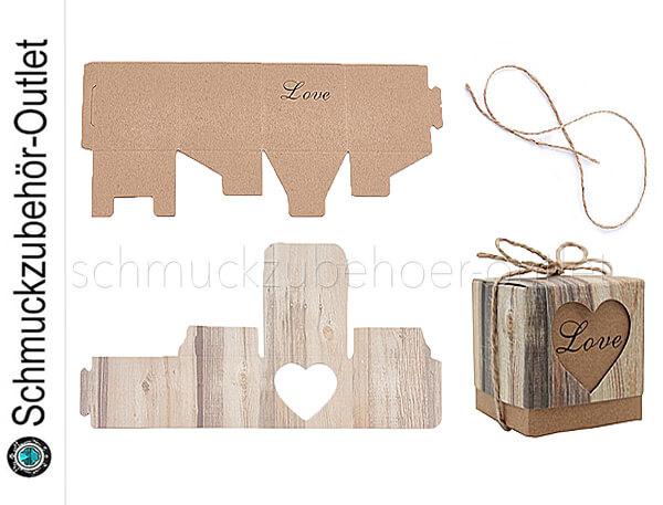 Faltschachtel für Ringe mit einer LOVE Aufschrift, 1 Stück
