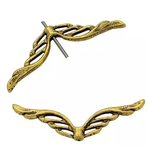 Zwischenperlen Flügel antikes gold (39x11 mm), 1 Stück