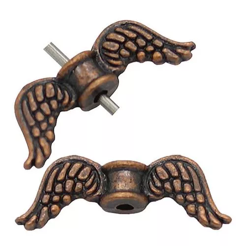 Zwischenperlen Flügel Kupfer (18x7 mm), 1 Stück