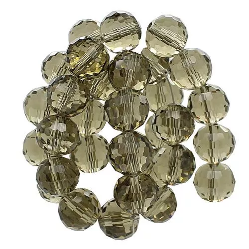 Glasschliffperlen Sand rund (Ø: 10 mm), 1 Strang