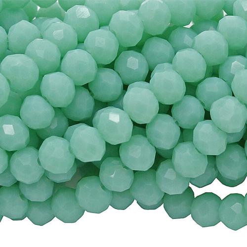 Glasschliffperlen mint Rondell (Ø: 4 mm), 1 Strang