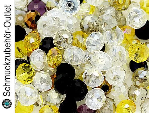 Glasschliffperlen bunt ca. Ø: 6 mm (Farbe auswählen), 100 Stück