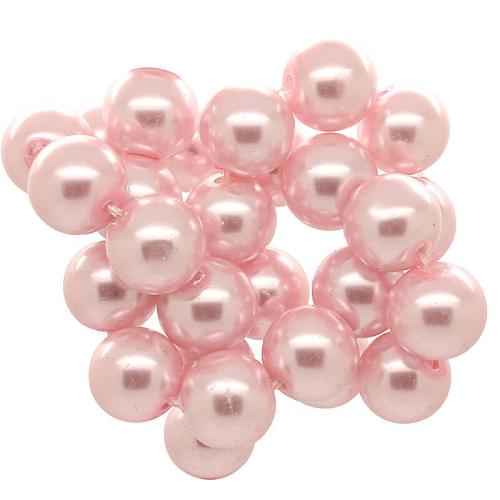 Wachsperlen rosa rund (Ø: 4 mm), 1 Strang