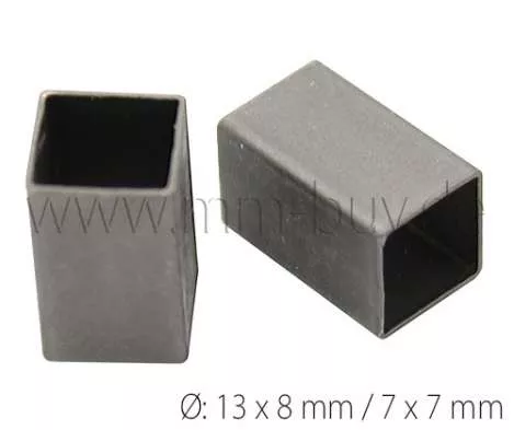 Metallperlen Großlochperlen grau-anthrazit matt 13x8 mm (Fädelloch: 7 mm), 1 Stück