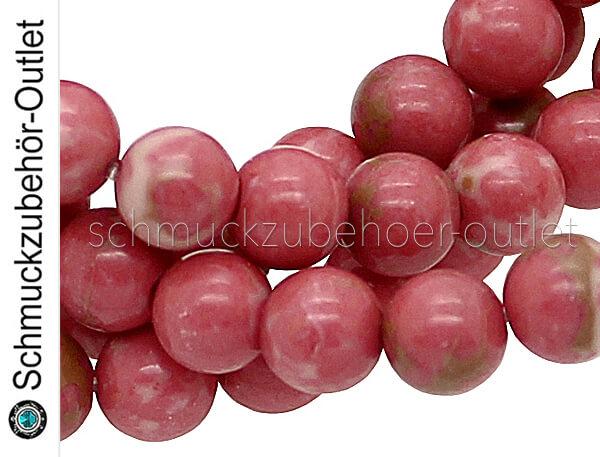 Jaspis Perlen rot-rosa (ca. Ø: 4 mm), 1 Strang