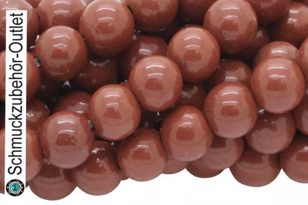Rote Jaspis Perlen natürlich rund (Ø: 5 mm), 1 Strang