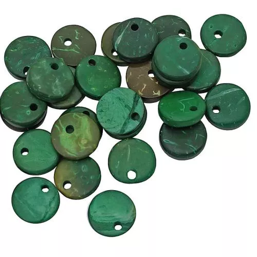 Kokosnussperlen (Ø: 12 mm), 40 Perlen