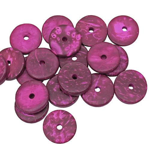 Kokos Perlen Fuchsie (Ø: 18 mm), 20 Perlen