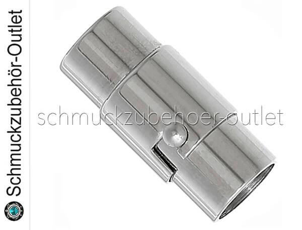 Edelstahl Magnetverschluss mit Verriegelung (19x10 mm/Loch: 8 mm), 1 Stück
