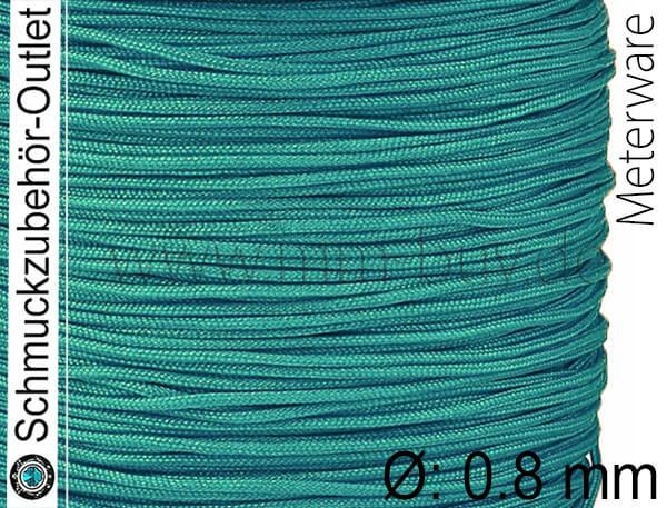 Schmuckband, Ø: 0.8 mm, dunkles zyanblau, Meterware