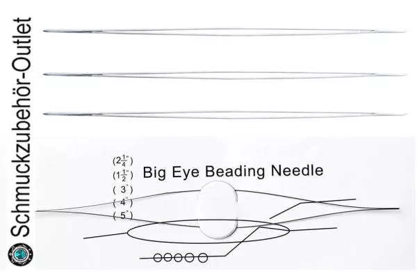 Edelstahl Big-Eye-Nadel (10 cm), 1 Stück