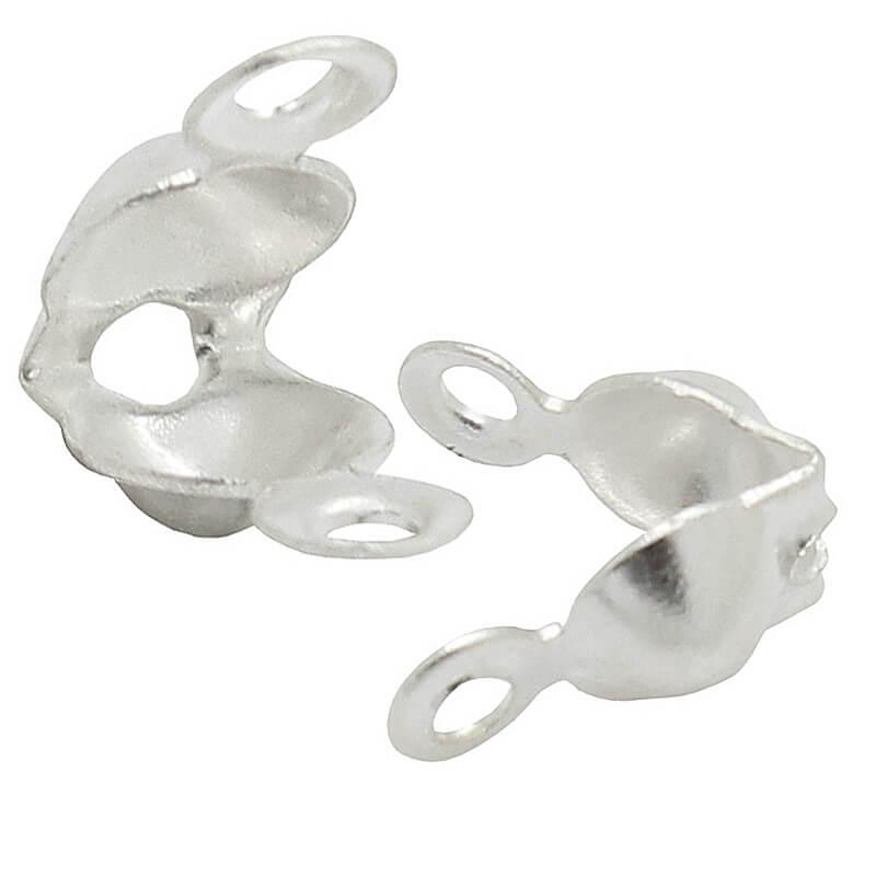 Kalotten silberfarben (7,5 x 4 mm), 50 Stück