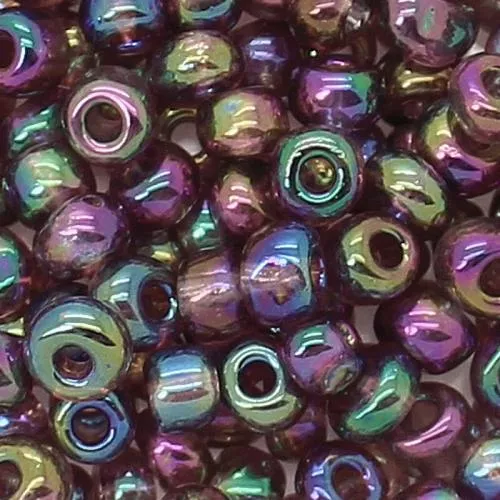 Rocailles dunkellila irisierend (4 mm - 6/0), 25 g