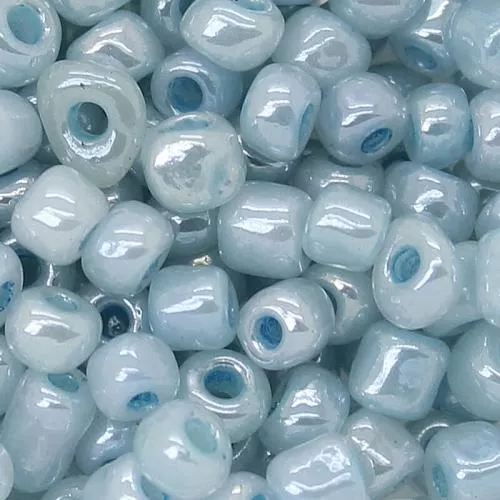 Rocailles eisblau opak-glänzend (4 mm - 6/0), 25 g