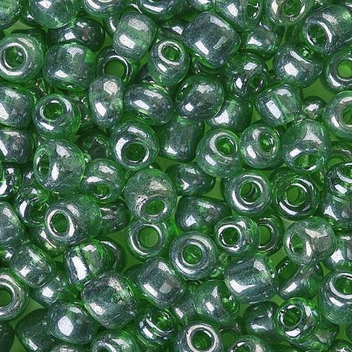 Rocailles grün transparent (4 mm - 6/0), 25 g