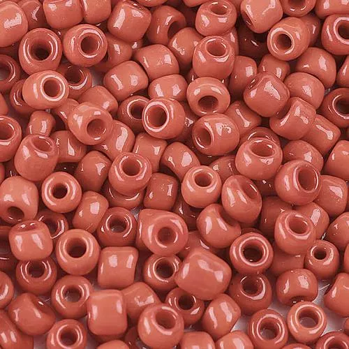 Rocailles korallenrot opak-poliert (4 mm - 6/0), 25 g
