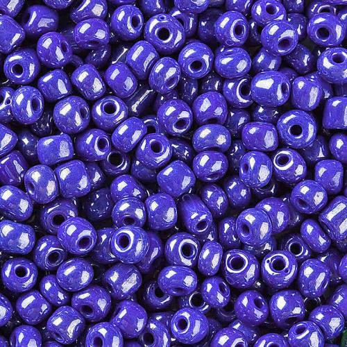 Rocailles royalblau opak-poliert (4 mm - 6/0), 25 g