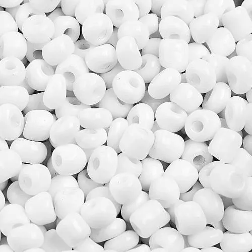 Rocailles schneeweiß opak-matt (4 mm - 6/0), 25 g