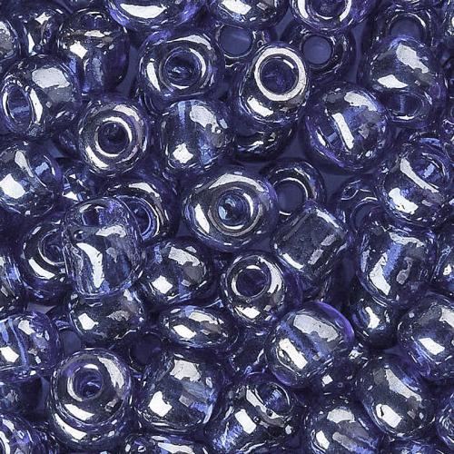 Rocailles tintenblau transparent (4 mm - 6/0), 25 g