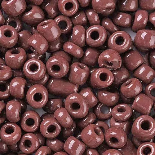 Rocailles ziegelrot opak-poliert (4 mm - 6/0), 25 g