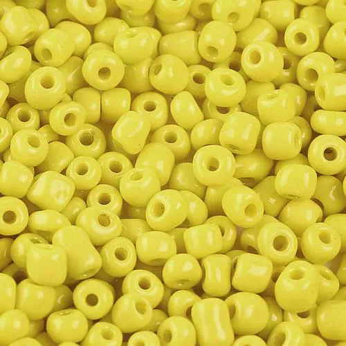 Rocailles zitronengelb opak-poliert (4 mm - 6/0), 25 g