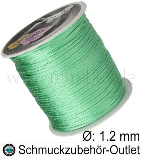 Satinband, meeresgrün, Ø: 1.2 mm, Meterware