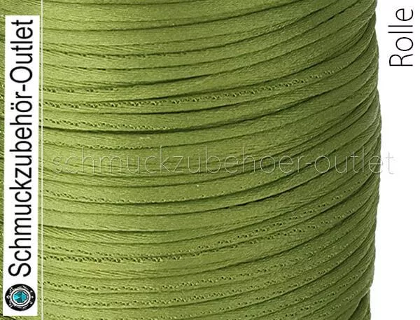 Satinband grün (Ø: 1,2 mm), 70 Meter (Spule)